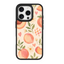 Peach Patchwork Black phone case for iPhone 15