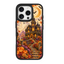 Vintage Halloween Haunted House Black phone case for iPhone 15