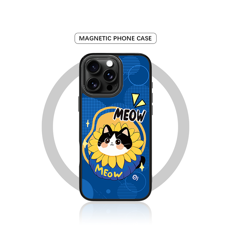 Case & Plate Series - Sunflower Cat "MEOW"