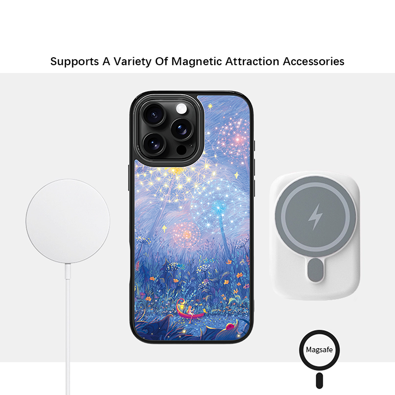 Case & Plate Series - Dreamy Dandelion Night Sky