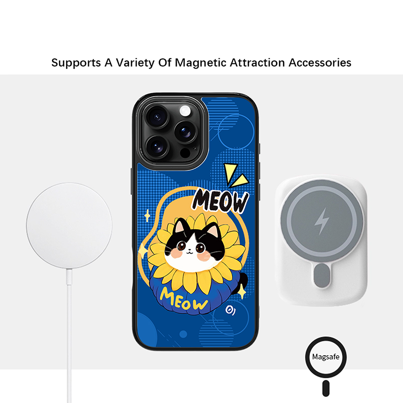 Case & Plate Series - Sunflower Cat "MEOW"