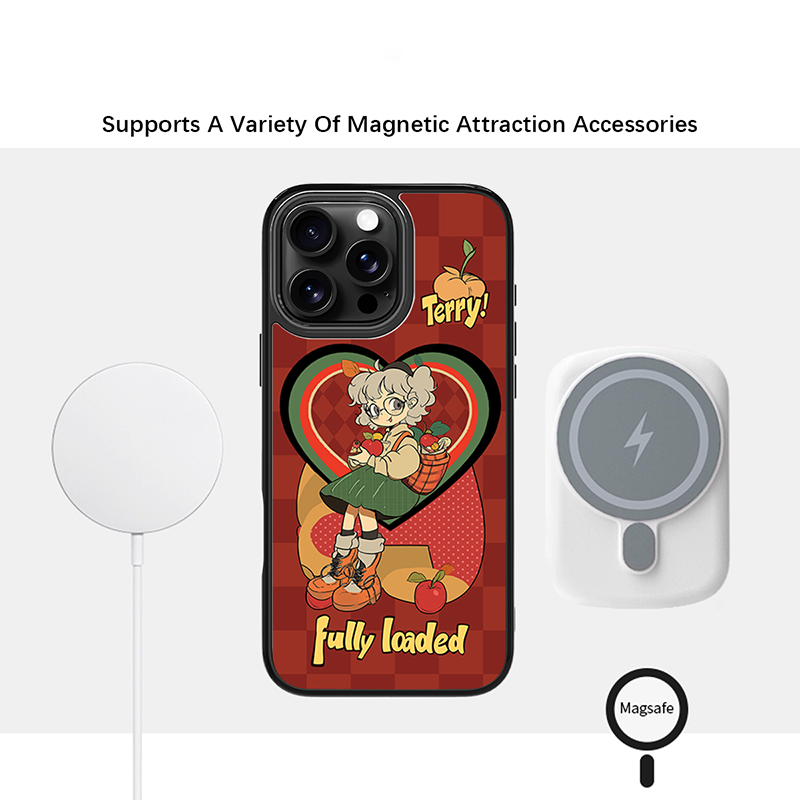 Case & Plate Series - Retro Anime Apple Girl