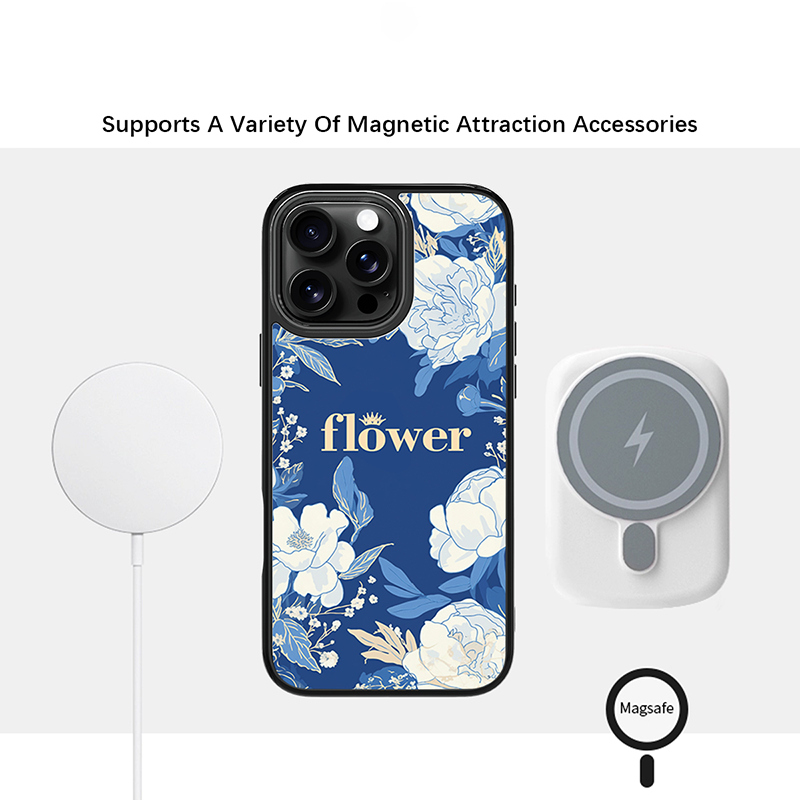 Case & Plate Series - Blue Peony Crown
