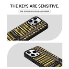 Case & Plate Series - Black & Yellow Houndstooth Romantic Case