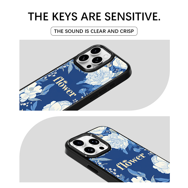 Case & Plate Series - Blue Peony Crown
