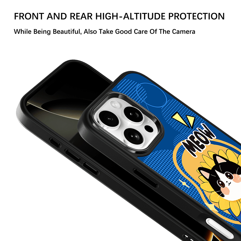 Case & Plate Series - Sunflower Cat "MEOW"