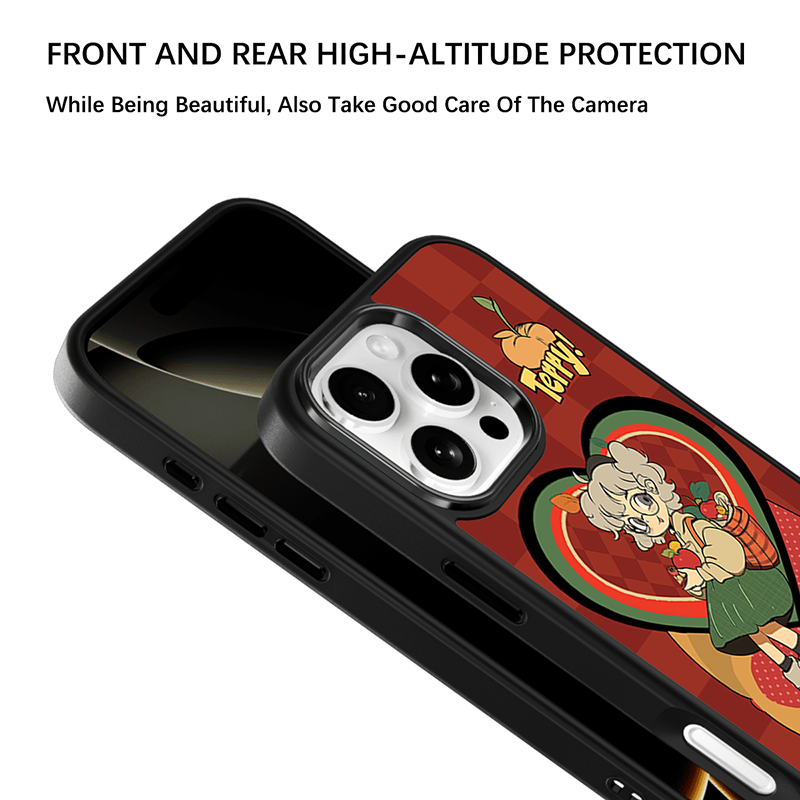 Case & Plate Series - Retro Anime Apple Girl