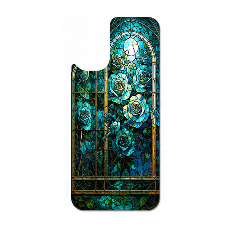 Stained Glass Bloom - Teal Rose Sanctuary