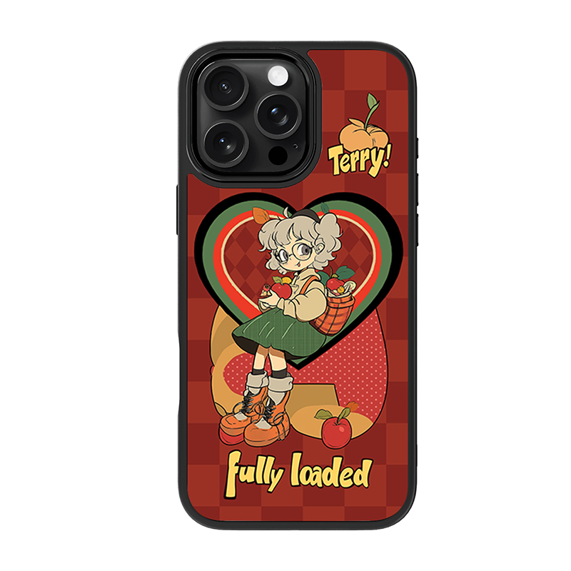 Case & Plate Series - Retro Anime Apple Girl