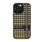 Case & Plate Series - Black & Yellow Houndstooth Romantic Case