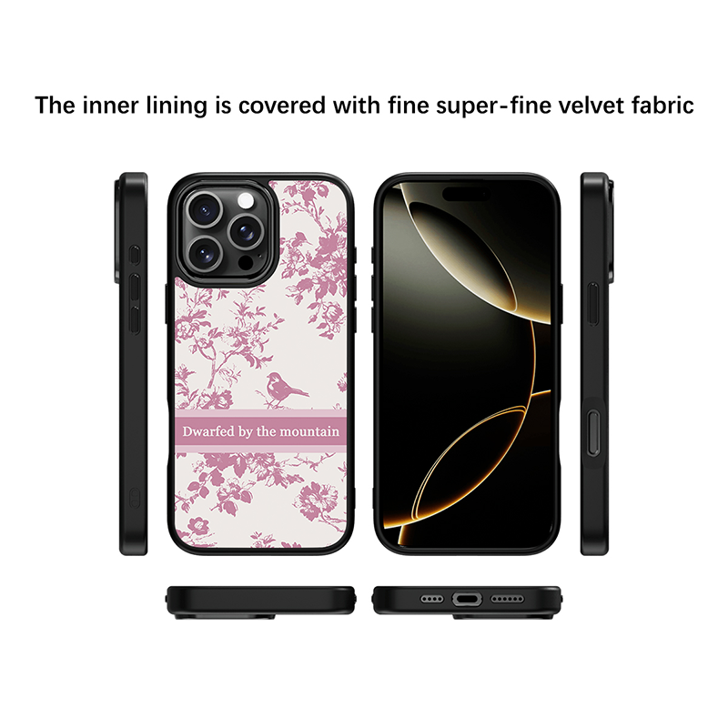 Case & Plate Series - Pink Toile Bird