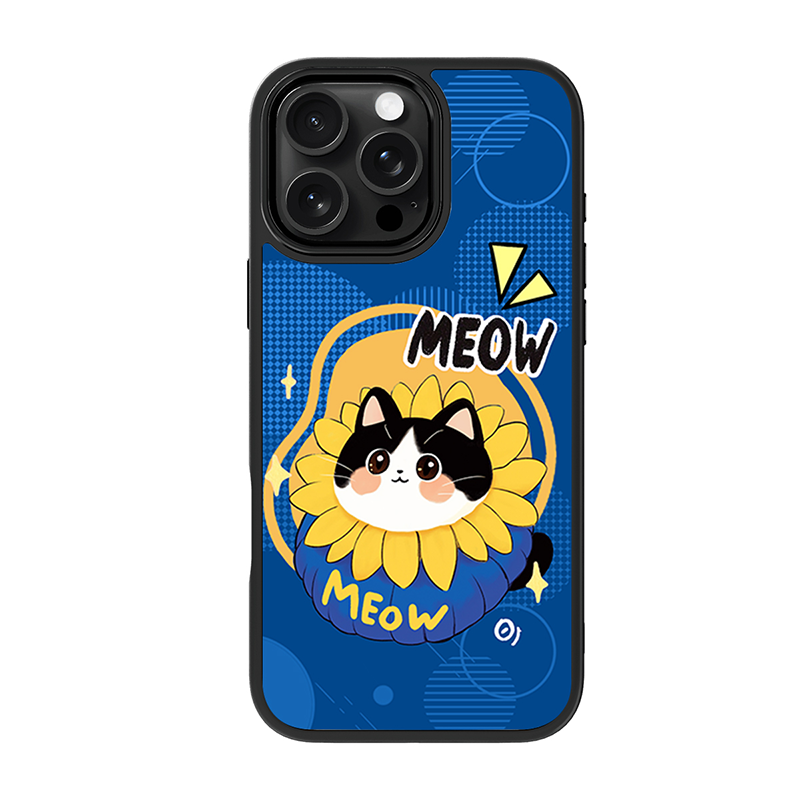 Case & Plate Series - Sunflower Cat "MEOW"