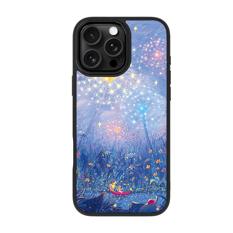 Case & Plate Series - Dreamy Dandelion Night Sky