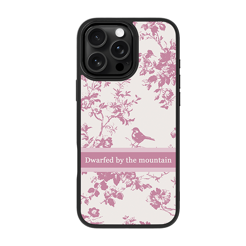 Case & Plate Series - Pink Toile Bird Main image