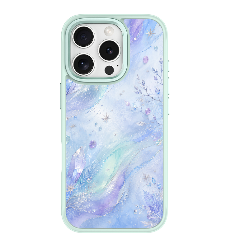 Aurora Frost Green phone case for iPhone 15