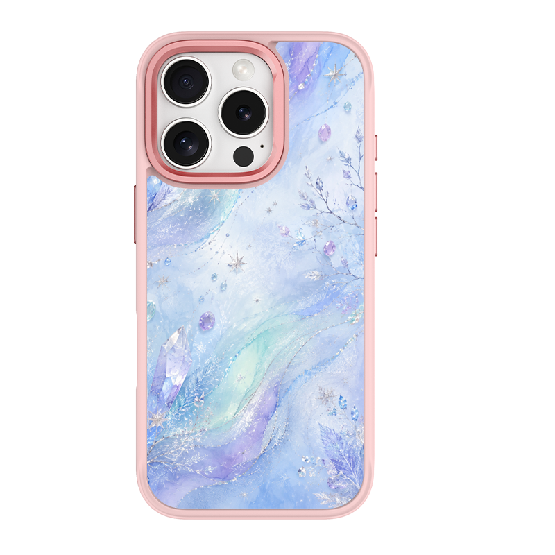 Aurora Frost Pink phone case for iPhone 15 Pro Max