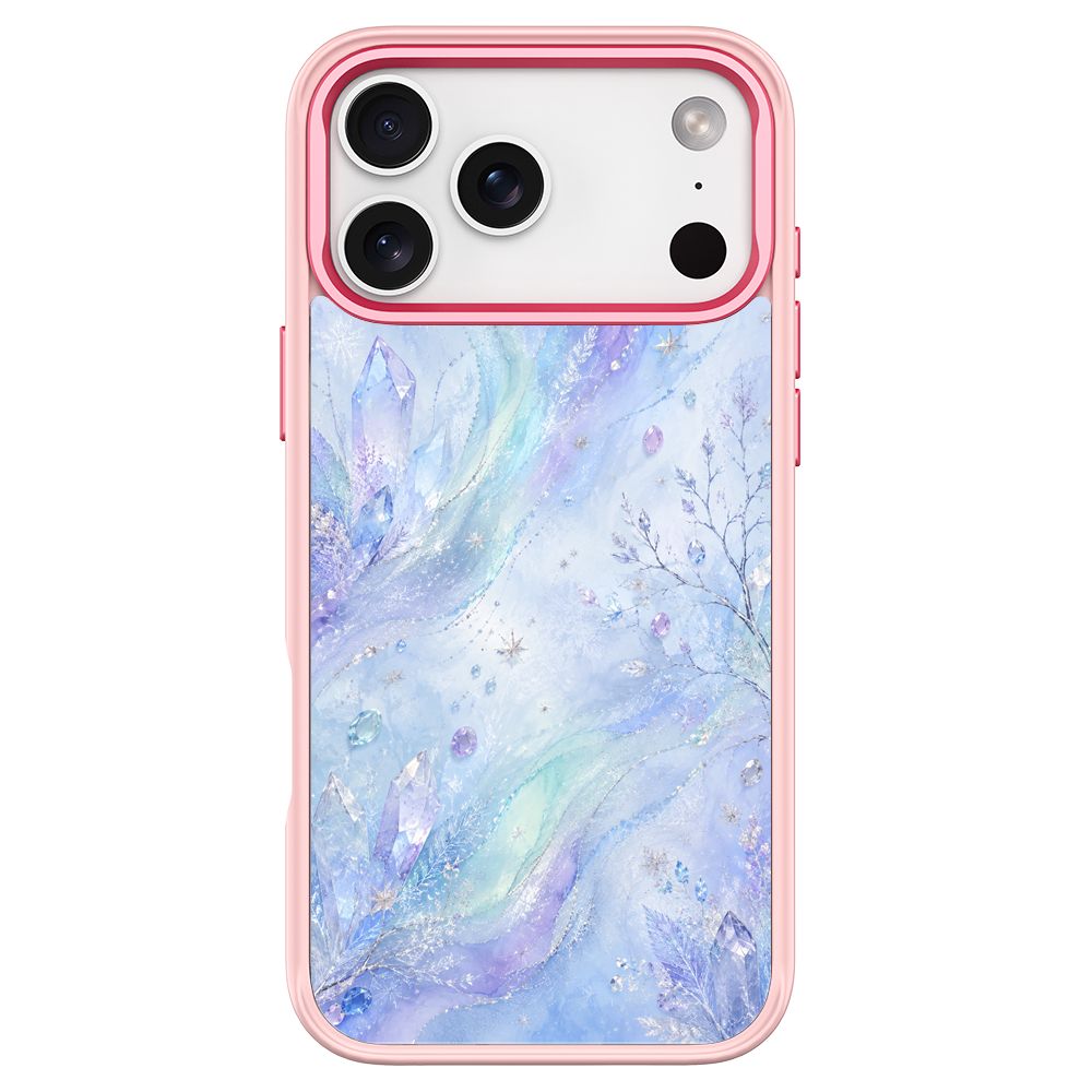 Aurora Frost Pink phone case for iPhone 17