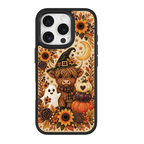 Autumn Highland Cow Witch Black phone case for iPhone 16 Plus
