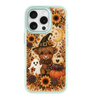 Autumn Highland Cow Witch Green phone case for iPhone 16