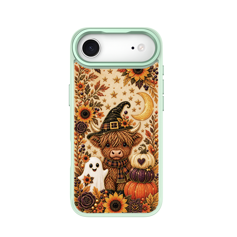 Autumn Highland Cow Witch Green phone case for iPhone 17 Air