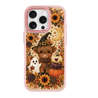 Autumn Highland Cow Witch Pink phone case for iPhone 15