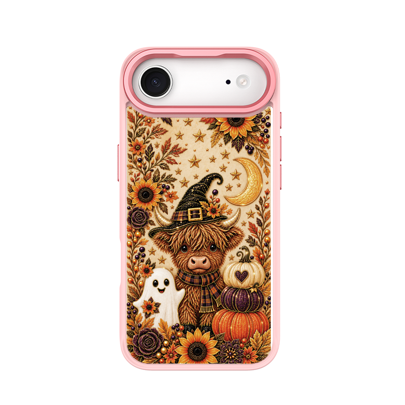 Autumn Highland Cow Witch Pink phone case for iPhone 17 Air