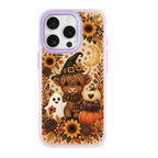 Autumn Highland Cow Witch Purple phone case for iPhone 16 Plus