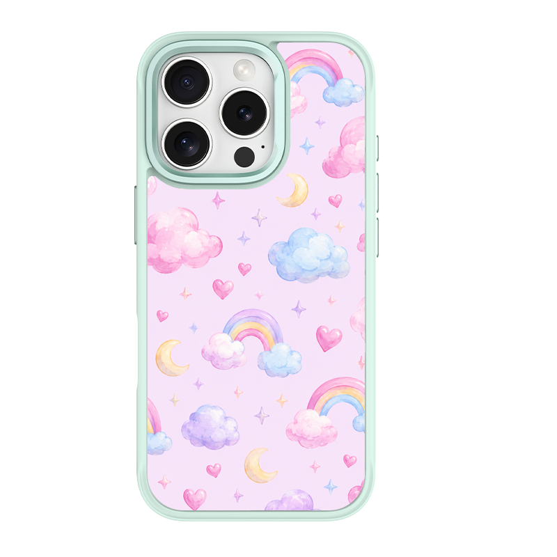 Cloud Parade Green phone case for iPhone 15 Pro Max
