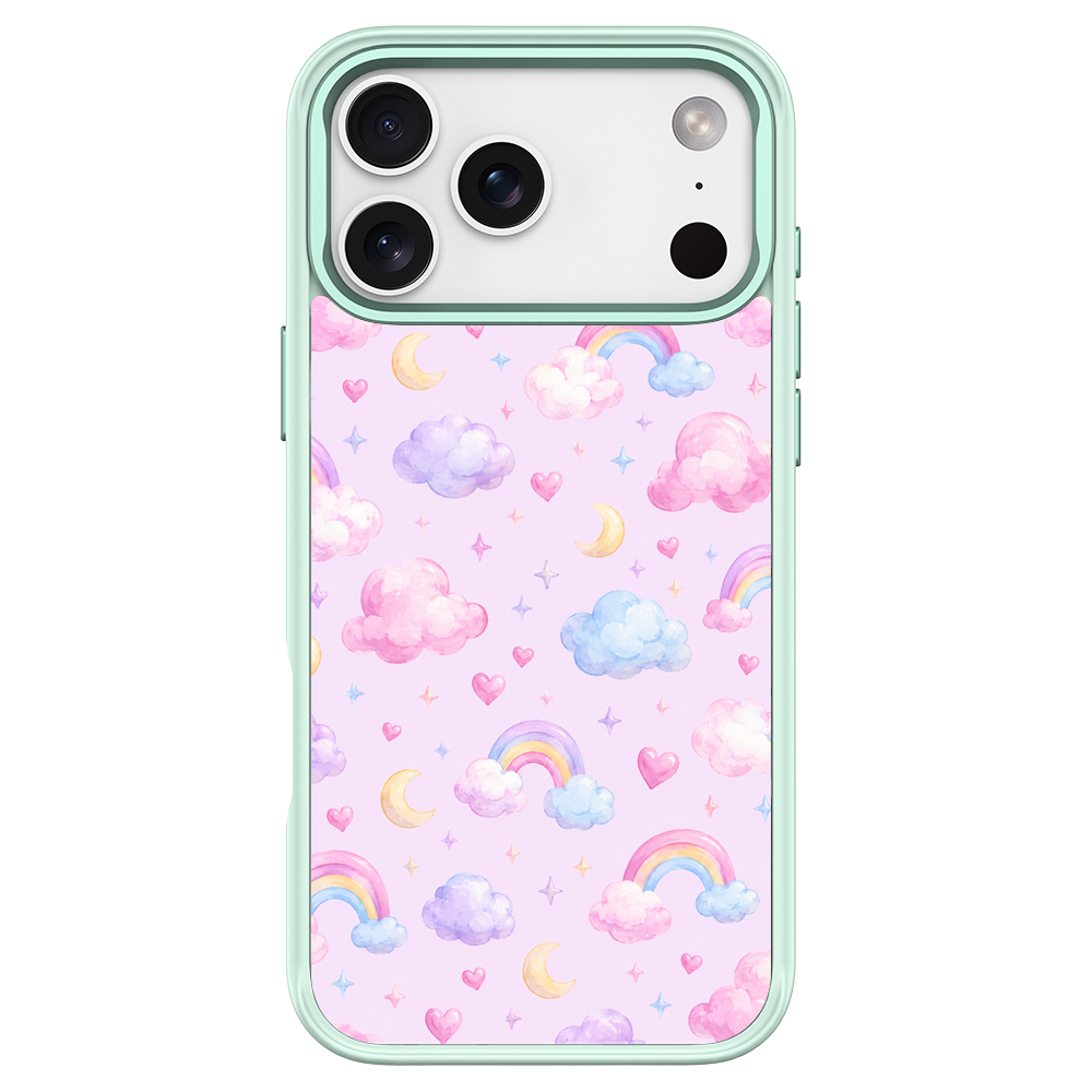 Cloud Parade Green phone case for iPhone 17 Pro Max
