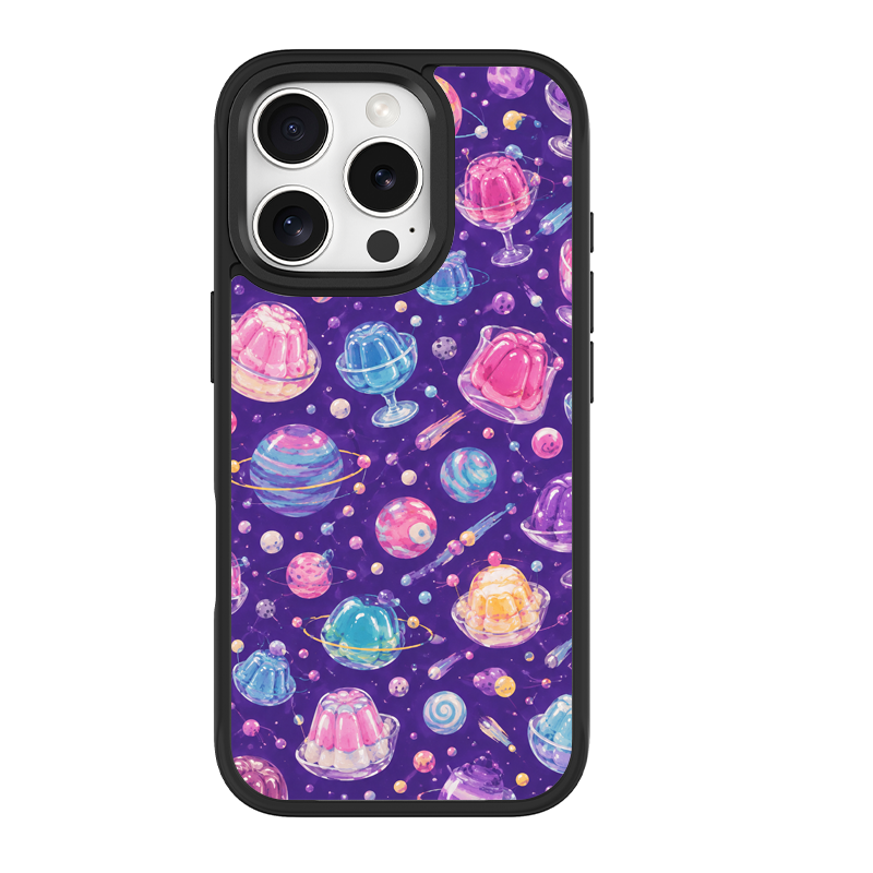 Cosmic Jelly Black phone case for iPhone 16