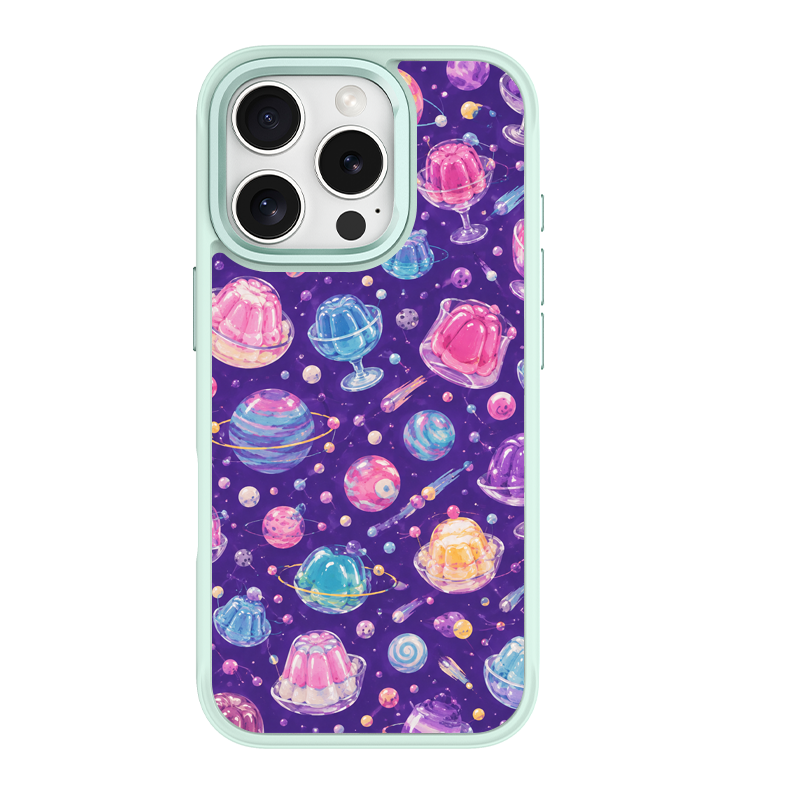 Cosmic Jelly Green phone case for iPhone 16 Pro Max