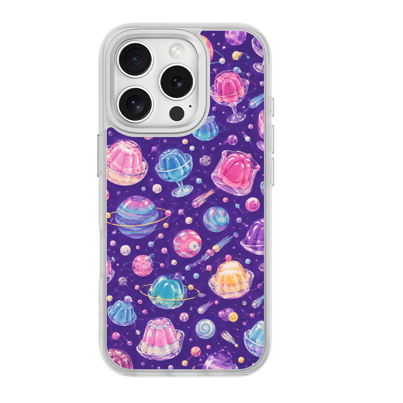 Cosmic Jelly White phone case for iPhone 16 Pro