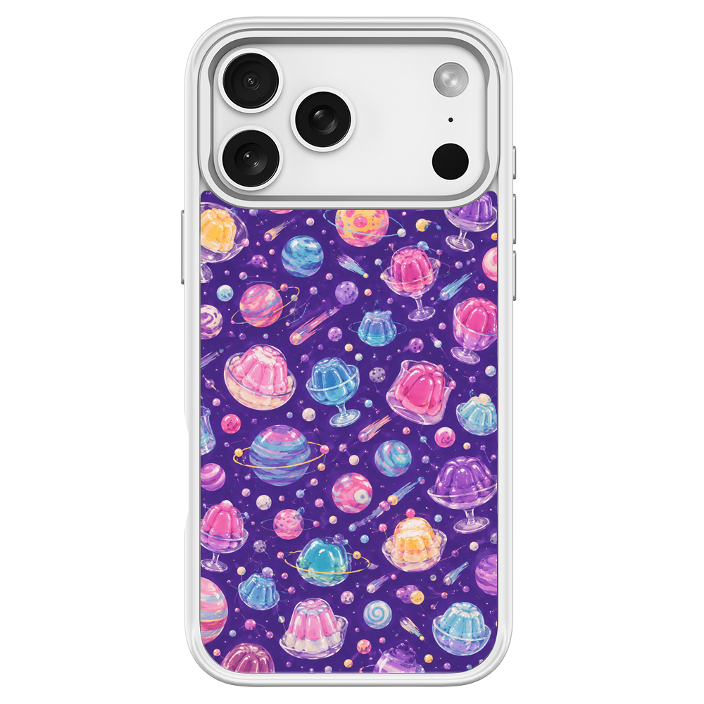 Cosmic Jelly White phone case for iPhone 18 Pro