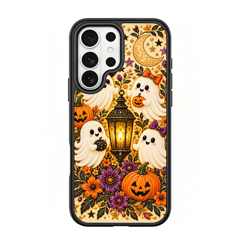 Cute Ghost Lantern Black phone case for Samsung S26 Ultra