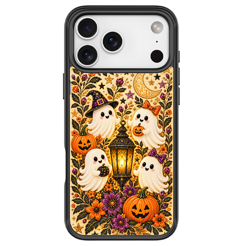 Cute Ghost Lantern Black phone case for iPhone 18 Pro Max