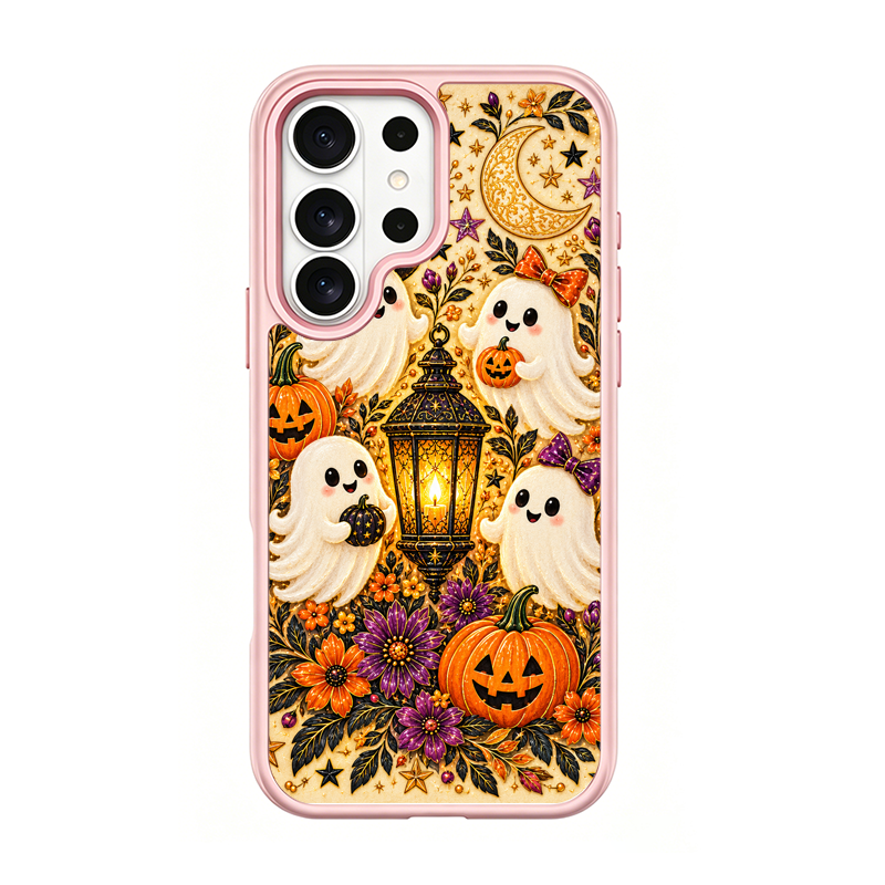 Cute Ghost Lantern Pink phone case for Samsung S26 Ultra