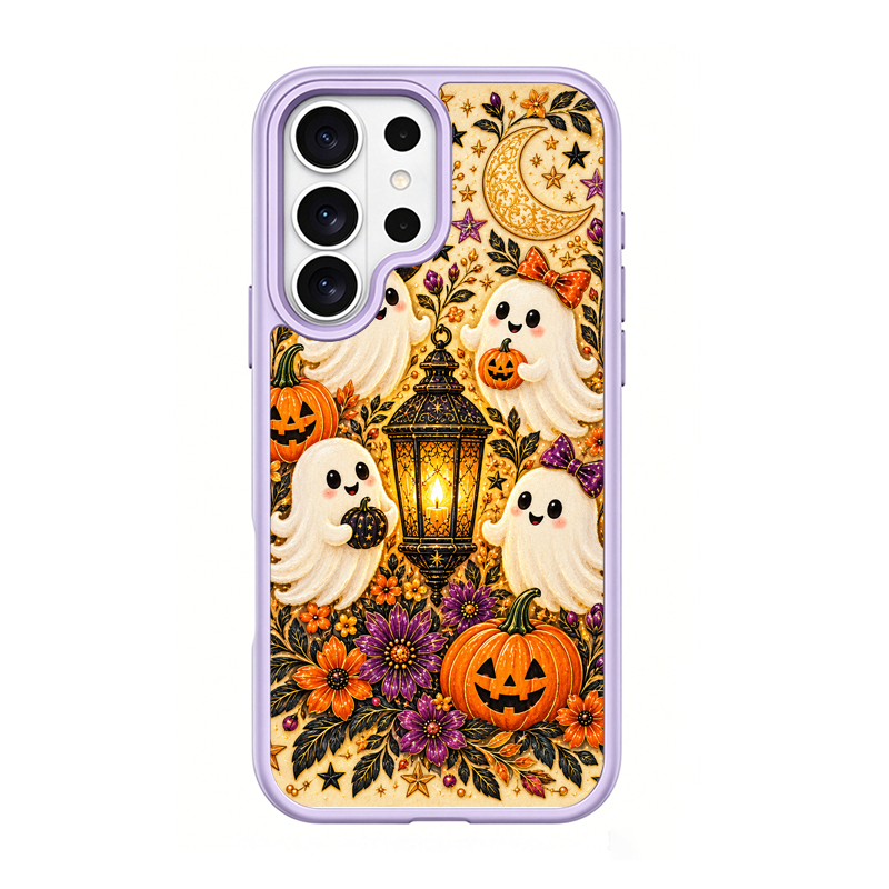 Cute Ghost Lantern Purple phone case for Samsung S26 Ultra