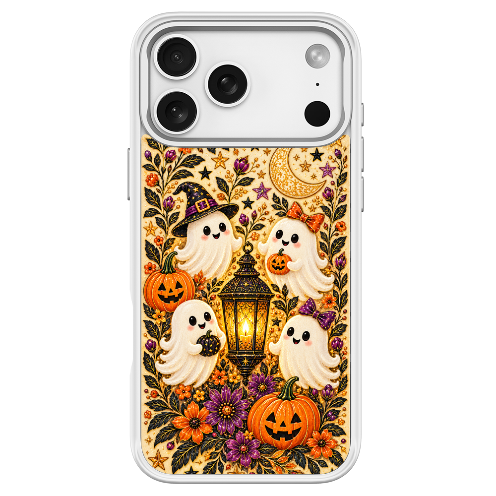 Cute Ghost Lantern White phone case for iPhone 18 Pro