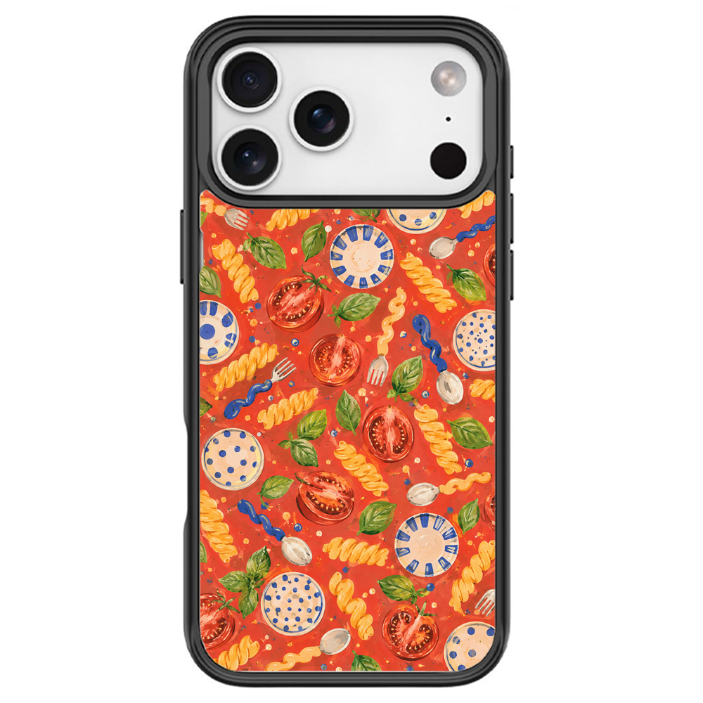 Doodle Dinner Black phone case for iPhone 17 Pro Max