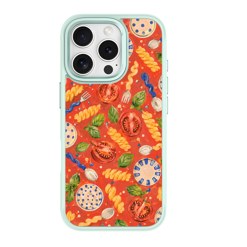 Doodle Dinner Green phone case for iPhone 16 Pro Max