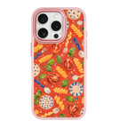 Doodle Dinner Pink phone case for iPhone 15 Pro