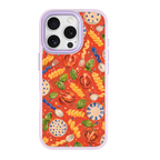 Doodle Dinner Purple phone case for iPhone 16