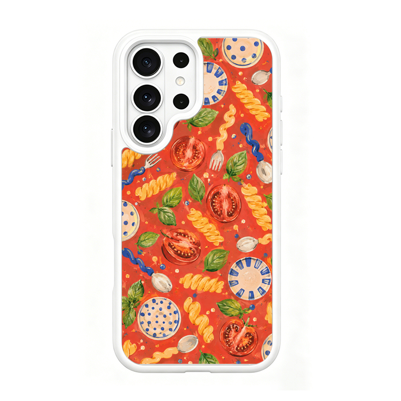 Doodle Dinner White phone case for Samsung S26 Ultra