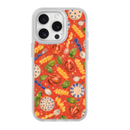 Doodle Dinner White phone case for iPhone 15 Pro