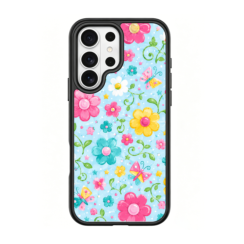 Flutter Garden Black phone case for Samsung S26 Ultra