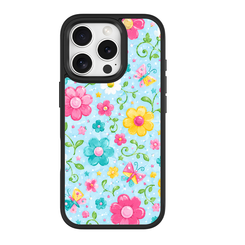 Flutter Garden Black phone case for iPhone 16 Pro Max