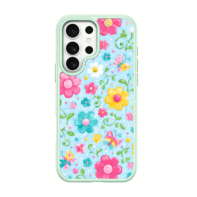 Flutter Garden Green phone case for Samsung S25 Ultra