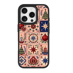 Folk Tile Fest Black phone case for iPhone 15 Pro Max