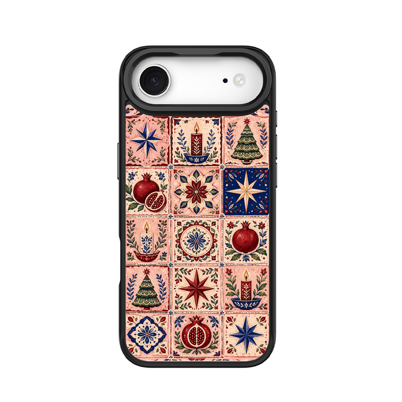 Folk Tile Fest Black phone case for iPhone 17 Air