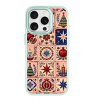 Folk Tile Fest Green phone case for iPhone 15 Pro
